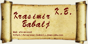 Krasimir Babalj vizit kartica
